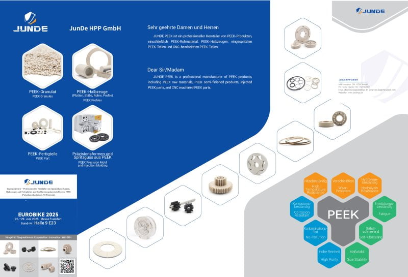 JunDe presenta las innovaciones en PEEK en EUROBIKE 2025 en Frankfurt Imagen 2